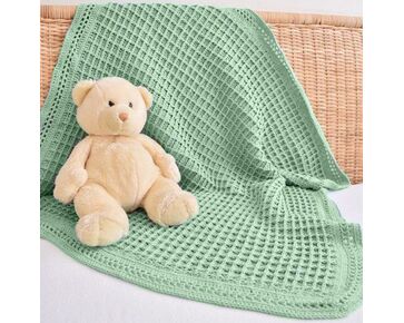 Babydeken haken in wafelsteek - haakpakket  | hobbygigant.nl