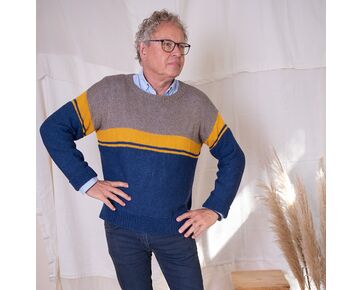 Gestreepte herentrui breien - FairMade breipakket | hobbygigant.nl