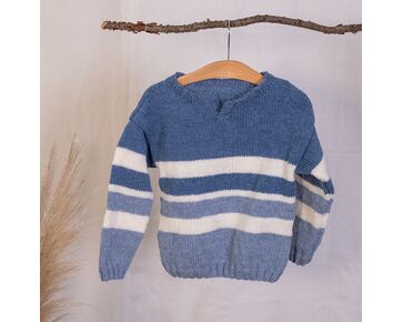 Kindertrui met split breien - FairMade breipakket | hobbygigant.nl