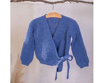 Meisjes wikkelvest breien - FairMade breipakket | hobbygigant.nl