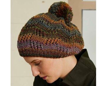 Dames muts met pompon breien - Lang Yarns Frida breipakket