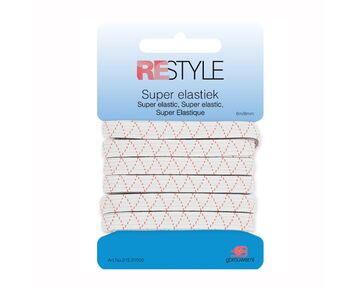 Super elastiek met oranje stiksel 009 6m - 8mm Restyle | HobbyGigant