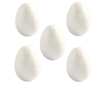 Piepschuim eieren 6 cm - 5 stuks | Paaseieren om te knutselen | hobbygigant.nl