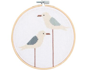 Meeuwen borduurpakket met borduurring - Rico Design telpatroon | HobbyGigant