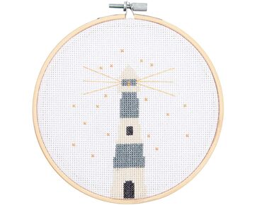 Vuurtoren borduurpakket met borduurring - Rico Design telpatroon | HobbyGigant