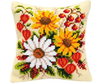 Herfstboeket borduurkussen - Kussenpakket Vervaco | HobbyGigant