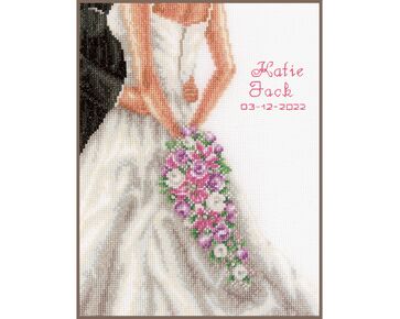 Trouwkoppel borduurpakket - Vervaco telpatroon | HobbyGigant