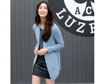 Katoenen damesvest met ribbels breien - Lang Yarns Amira breipakket | hobbygigant.nl