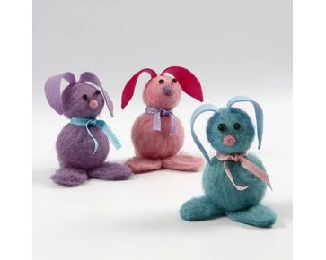 Knutselpakket 6 haasjes naaldvilten