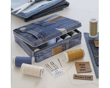 Gutermann Naaigaren set Denim-Box | HobbyGigant