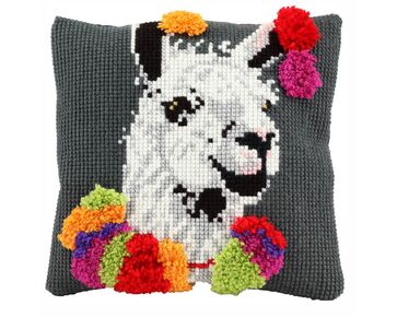 Lama knoop- en borduurkussen - Pako knoop- en borduurpakket | HobbyGigant