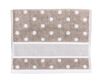 Badlaken beige met stippen met borduurrand | Rico Design | HobbyGigant