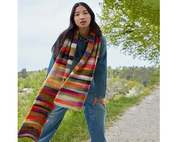 Gekleurde sjaal haken - Lang Yarns Cloud haakpakket | hobbygigant.nl