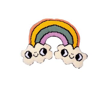 Regenboog vorm borduurkussen - Vervaco borduurpakket | hobbygigant.nl