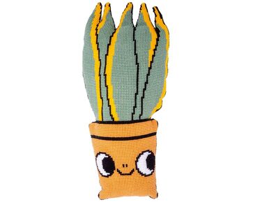 Sanseveria vorm borduurkussen - Vervaco borduurpakket | hobbygigant.nl