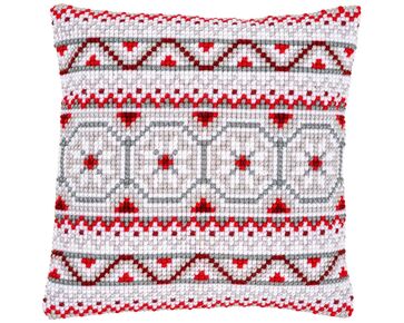 Noors kerst motief borduurkussen - Vervaco  | borduurpakket | hobbygigant.nl