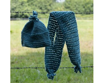 Babymutsje met sjaaltje haken - FairMade haakpakket | hobbyigant.nl