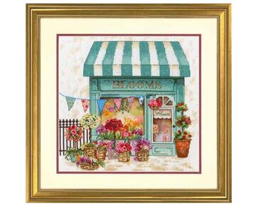 Bloemenwinkel borduurpakket - Dimensions telpatroon | borduurpakketten | hobbygigant.nl