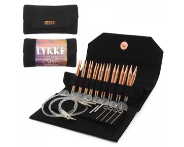 Lykke Cypra verwisselbare rondbreinaalden set 7,5 cm (3,5") zwart | Lykke rondbreinaalden sets | hobbygigant.nl