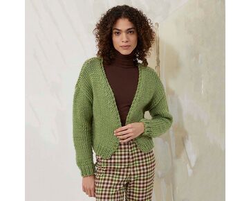 Kort damesvest breien - Lang Yarns Bold breipakket | hobbygigant.nl