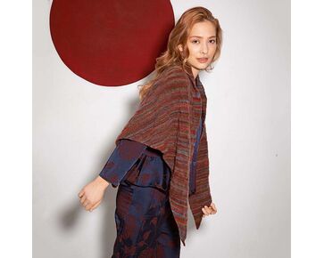 Driehoek sjaal breien - Lang Yarns Reina breipakket | hobbygigant.nl