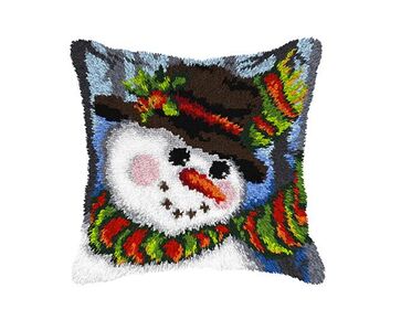 Sneeuwman knoopkussen - Orchidea knooppakket | smyrna knopen | hobbygigant.nl