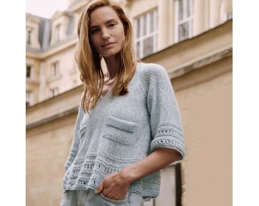 Zomertruitje met zakken breien - Lana Grossa Bella breipakket | hobbygigant.nl