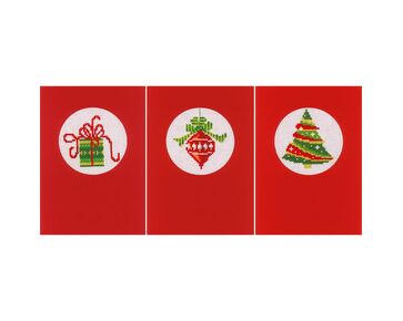 Wenskaarten kerst borduren - set van 3 - Vervaco borduurpakket | borduurpakketten | hobbygigant.nl