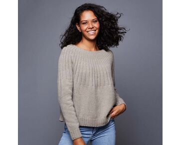 Damestrui met ronde pas breien - Lamana Milano breipakket | hobbygigant.nl