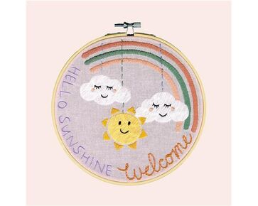 Borduurpakket Hello sunshine roze - ReStyle | borduurpakketten | hobbygigant.nl