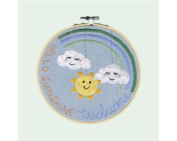 Borduurpakket Hello sunshine blauw - ReStyle | borduurpakketten | hobbygigant.nl