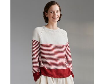 Gestreepte damestrui breien - Novita Woolly Wood breipakket | hobbygigant.nl