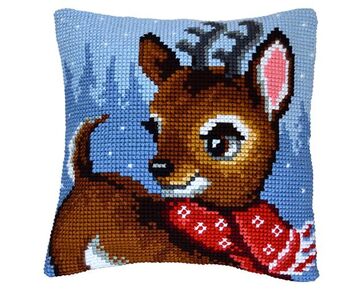 Hertje borduurkussen - borduurpakket Orchidea | borduurpakketten | hobbygigant.nl