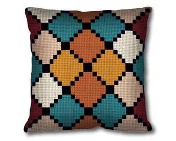 Geometrisch borduurkussen 1 - SEG de Paris borduurpakket | borduurpakketten | hobbygigant.nl