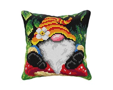 Kabouter borduurkussen - borduurpakket Orchidea | borduurpakketten | hobbygigant.nl