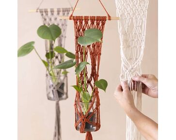 Macramé pakket plantenhanger 3 stuks - Creotime | macramé pakketten | hobbygigant.nl