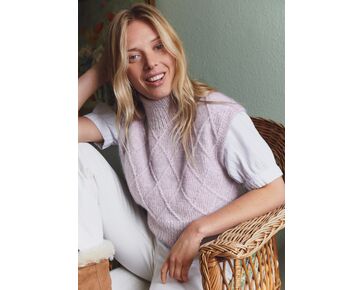 Spencer met ruitpatroon breien - Lana Grossa Alpaca Pelo breipakket | hobbygigant.nl