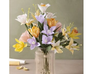 Bos bloemen van crêpepapier maken - Creativ Company DIY pakket | papieren bloemen maken | hobbygigant.nl