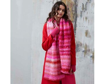 Lange sjaal Heidi breien - Lang Yarns Cloud Tweed breipakket | hobbygigant.nl