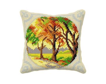 Herfst - 4 seizoenen borduurkussen - borduurpakket Orchidea | borduurpakketten | hobbygigant.nl