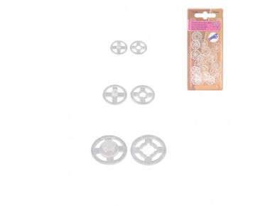 Opnaaibare Drukknopen 10mm transparant - 20 stuks | hobbygigant.nl