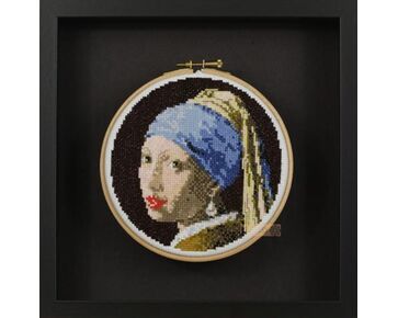 Meisje met de parel borduren - telpakket Pako | Borduurpakket met telpatroon | hobbygigant.nl