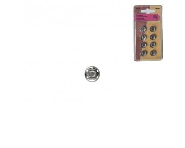 Opnaaibare Drukknopen 13 mm zilver - 8 stuks | hobbygigant.nl