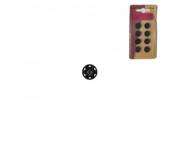 Opnaaibare Drukknopen 13 mm zwart - 8 stuks | hobbygigant.nl