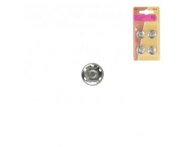 Opnaaibare Drukknopen 19 mm zilver - 4 stuks | hobbygigant.nl