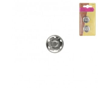 Opnaaibare Drukknopen 25 mm zilver - 2 stuks | hobbygigant.nl