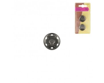 Opnaaibare Drukknopen 25 mm zwart - 2 stuks | hobbygigant.nl