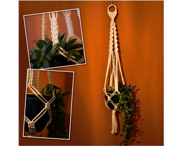 Macramé plantenhanger - Durable Braided pakket inclusief macramé patroon | hobbygigant.nl