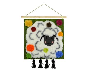 Schaap borduren en knopen - Pako wandkleed of kussen | borduurpakketten | hobbygigant.nl