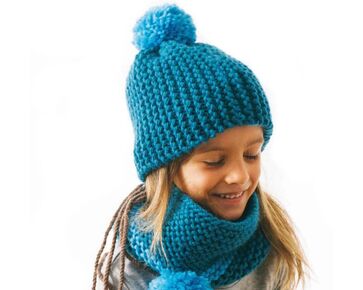 Kindermuts in ribbelsteek breien - breipatroon